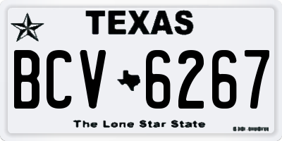 TX license plate BCV6267
