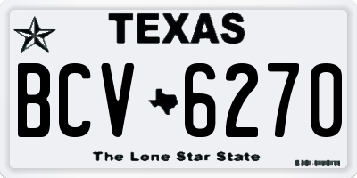 TX license plate BCV6270