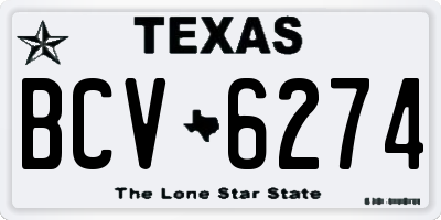 TX license plate BCV6274