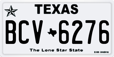 TX license plate BCV6276
