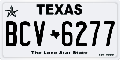 TX license plate BCV6277