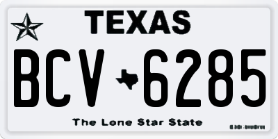 TX license plate BCV6285