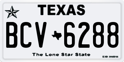 TX license plate BCV6288