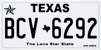 TX license plate BCV6292