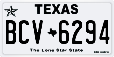 TX license plate BCV6294