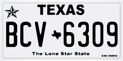 TX license plate BCV6309