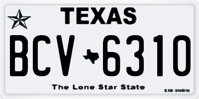 TX license plate BCV6310