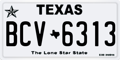 TX license plate BCV6313
