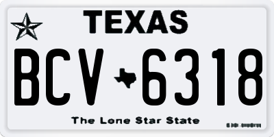 TX license plate BCV6318