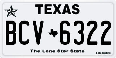 TX license plate BCV6322