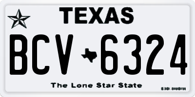TX license plate BCV6324