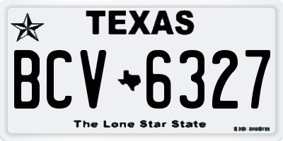 TX license plate BCV6327