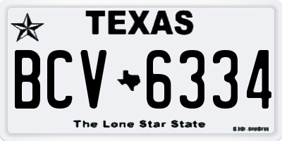 TX license plate BCV6334