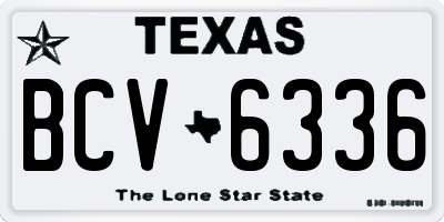 TX license plate BCV6336