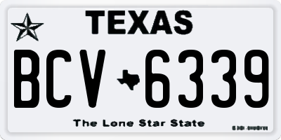 TX license plate BCV6339