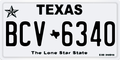 TX license plate BCV6340
