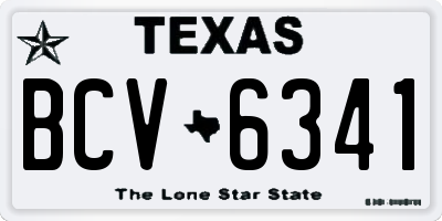 TX license plate BCV6341