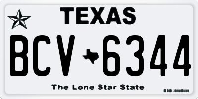 TX license plate BCV6344