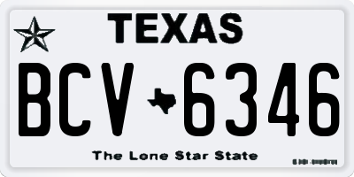 TX license plate BCV6346