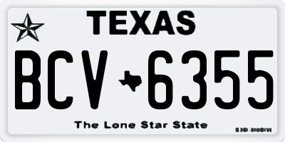 TX license plate BCV6355