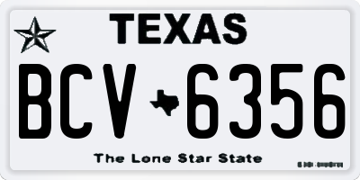 TX license plate BCV6356