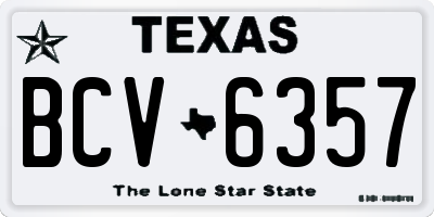 TX license plate BCV6357