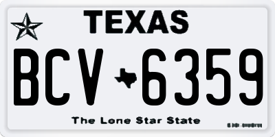 TX license plate BCV6359