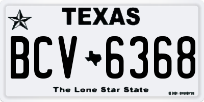 TX license plate BCV6368