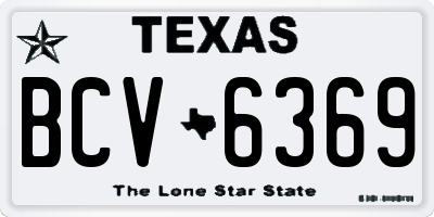 TX license plate BCV6369