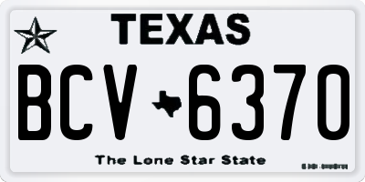 TX license plate BCV6370