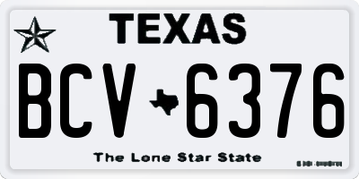 TX license plate BCV6376