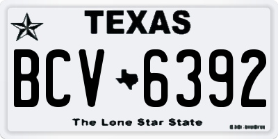 TX license plate BCV6392