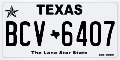 TX license plate BCV6407