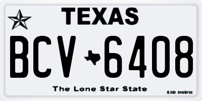 TX license plate BCV6408