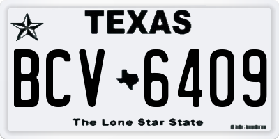 TX license plate BCV6409