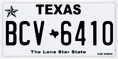 TX license plate BCV6410