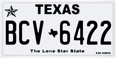 TX license plate BCV6422
