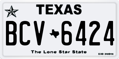 TX license plate BCV6424
