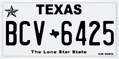 TX license plate BCV6425