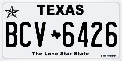 TX license plate BCV6426