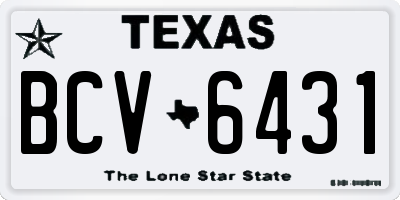TX license plate BCV6431