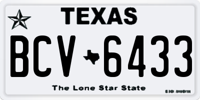 TX license plate BCV6433