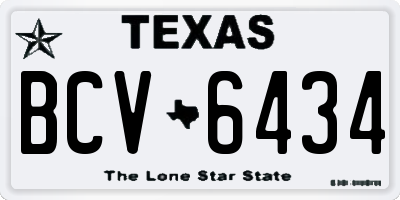 TX license plate BCV6434