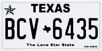 TX license plate BCV6435
