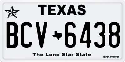 TX license plate BCV6438