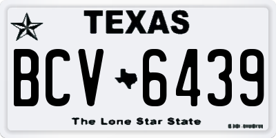 TX license plate BCV6439