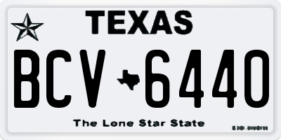 TX license plate BCV6440