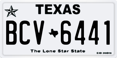 TX license plate BCV6441