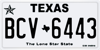 TX license plate BCV6443