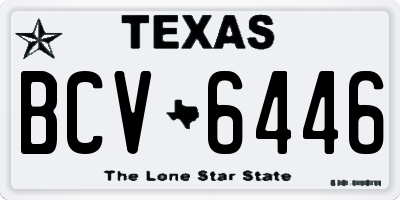 TX license plate BCV6446